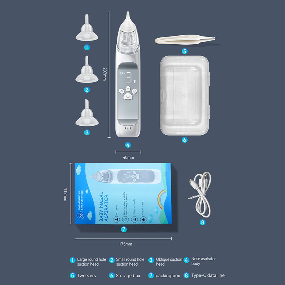 ka1006 Baby Electric Nasal Aspirator Nasal Suction Device with 3 Tips and Soothing Music ka1006 Baby Electric Nasal Aspirator Nasal Suction Device with 3 Tips and Soothing Music